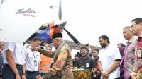 Mualem Resmikan Pengoperasian Pesawat dan Bandara PT PGE di Aceh Utara